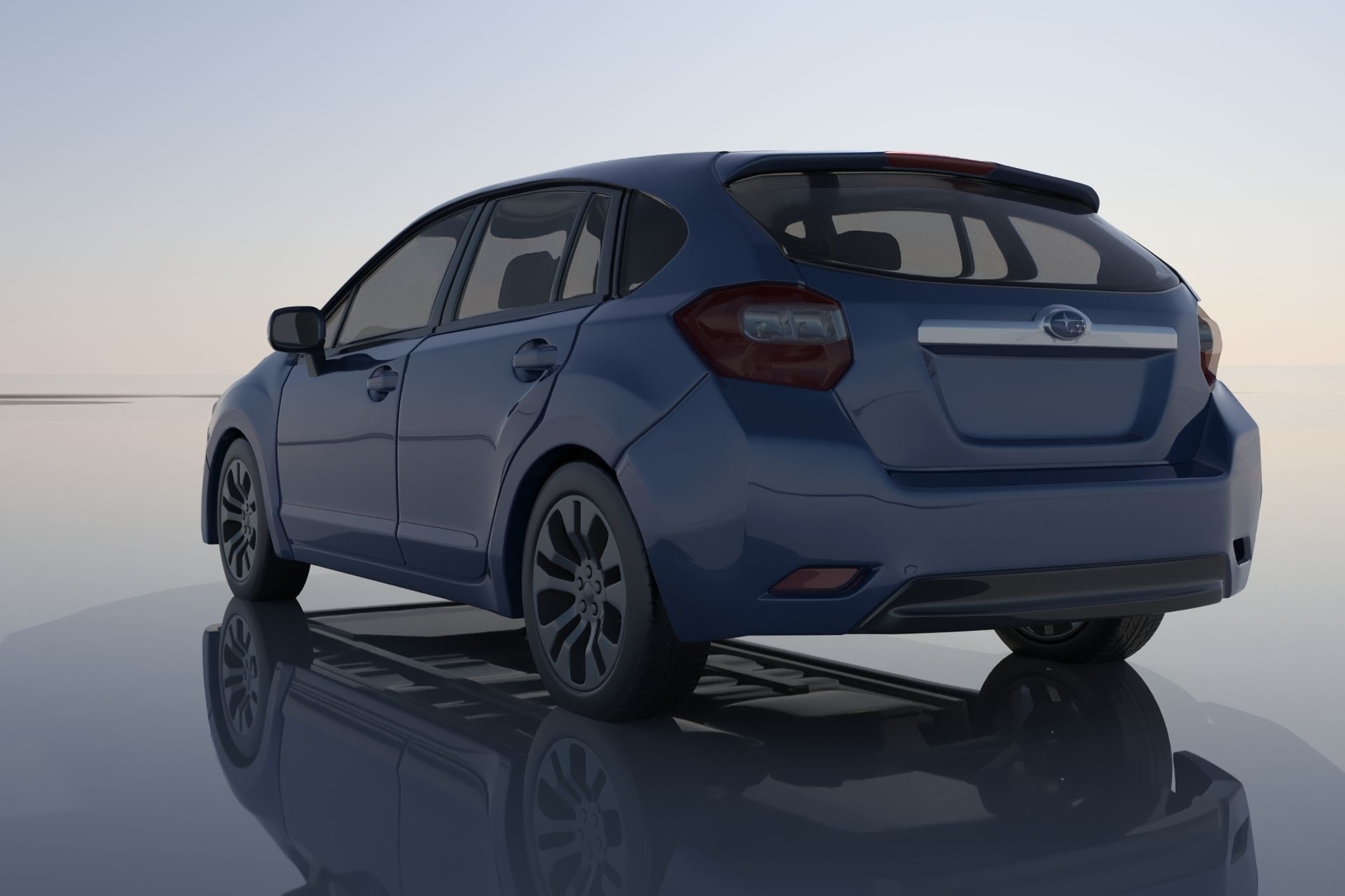 Subaru Impreza 2013 Hatchback  3D print model_3