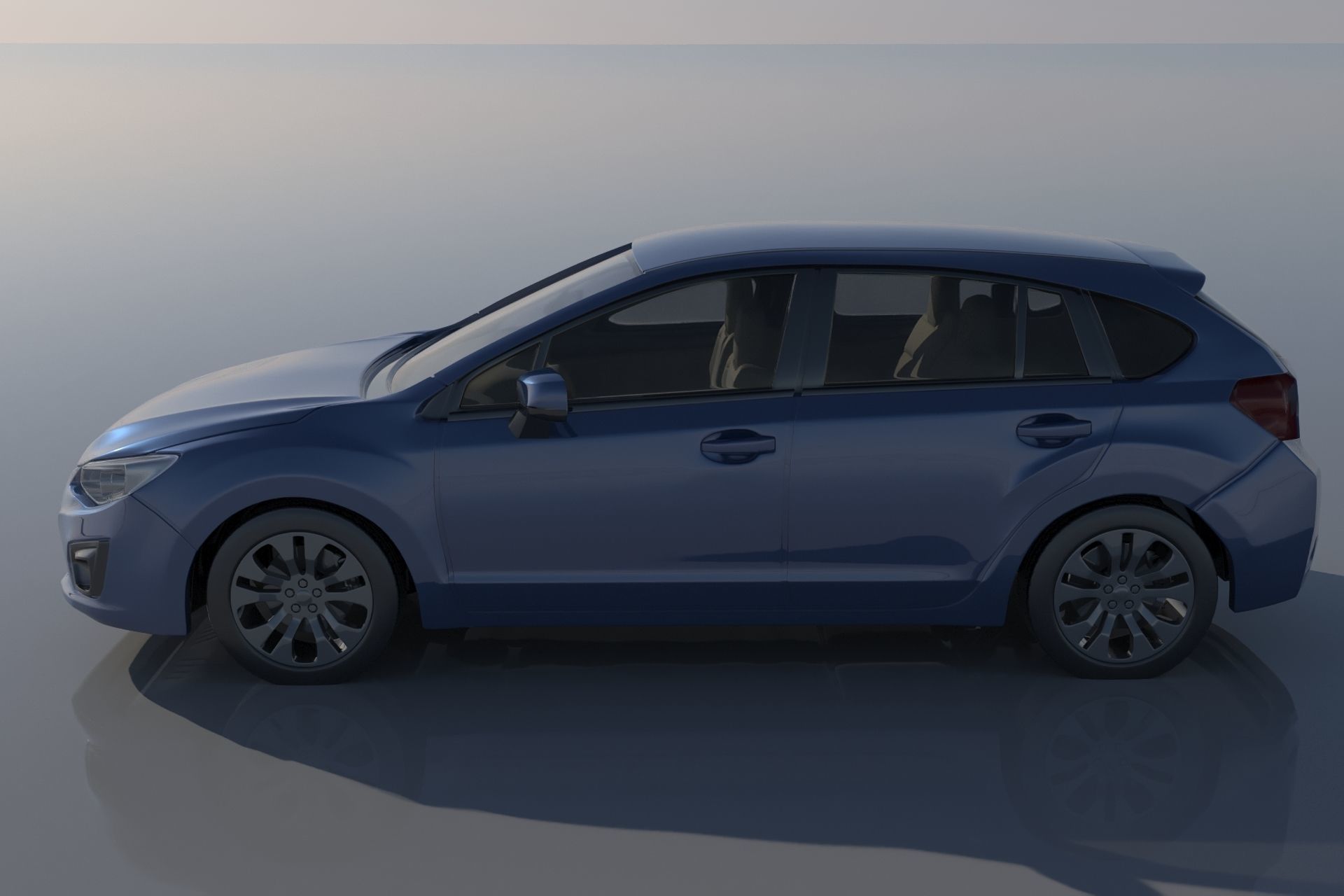 Subaru Impreza 2013 Hatchback  3D print model_1