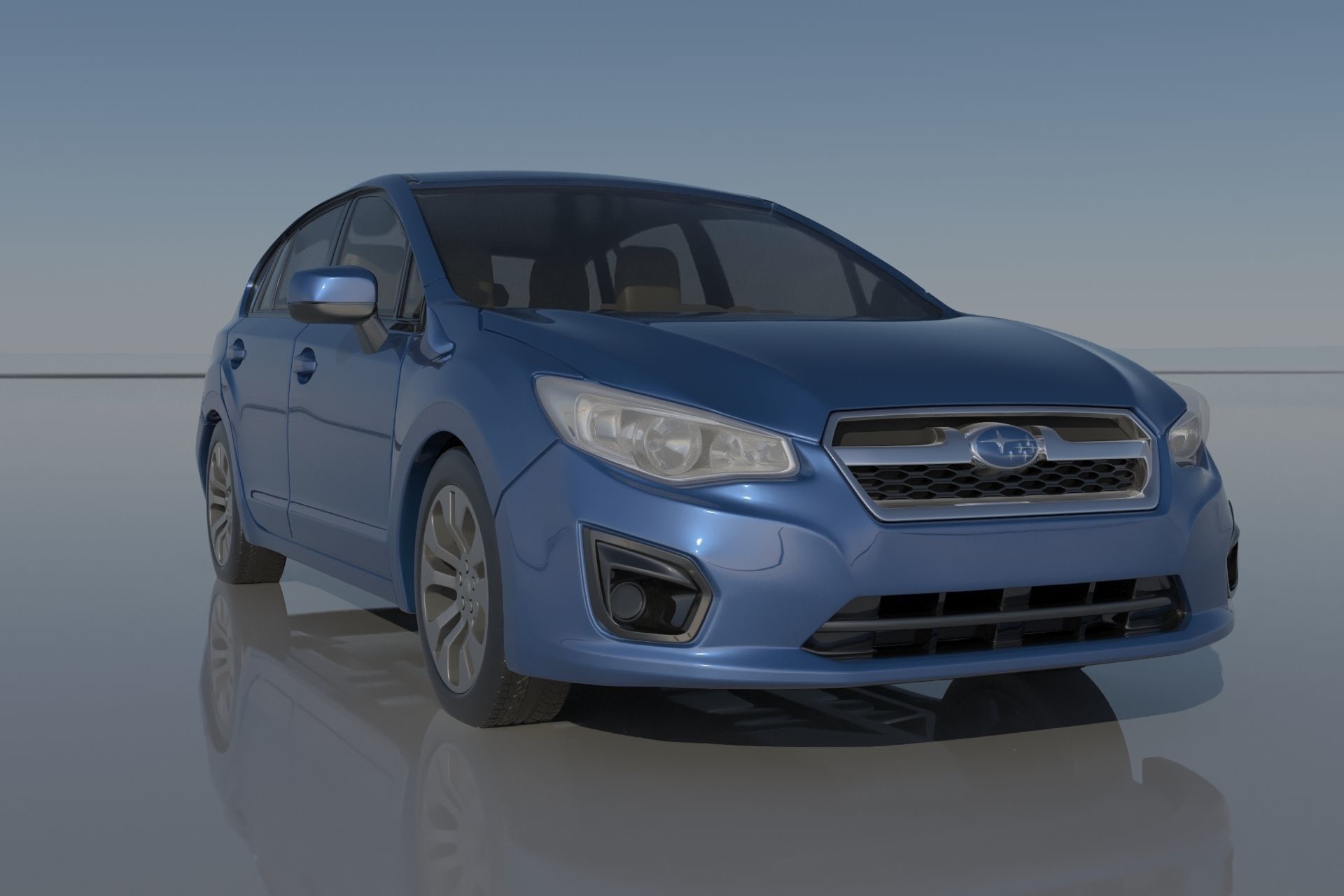 Subaru Impreza 2013 Hatchback  3D print model_6
