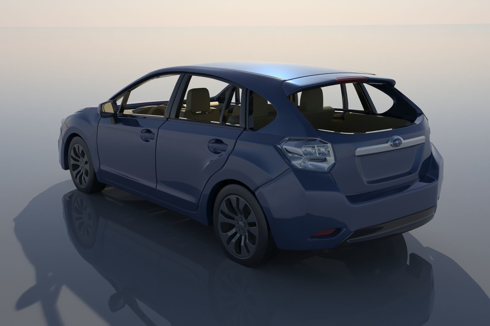 Subaru Impreza 2013 Hatchback  3D print model_9