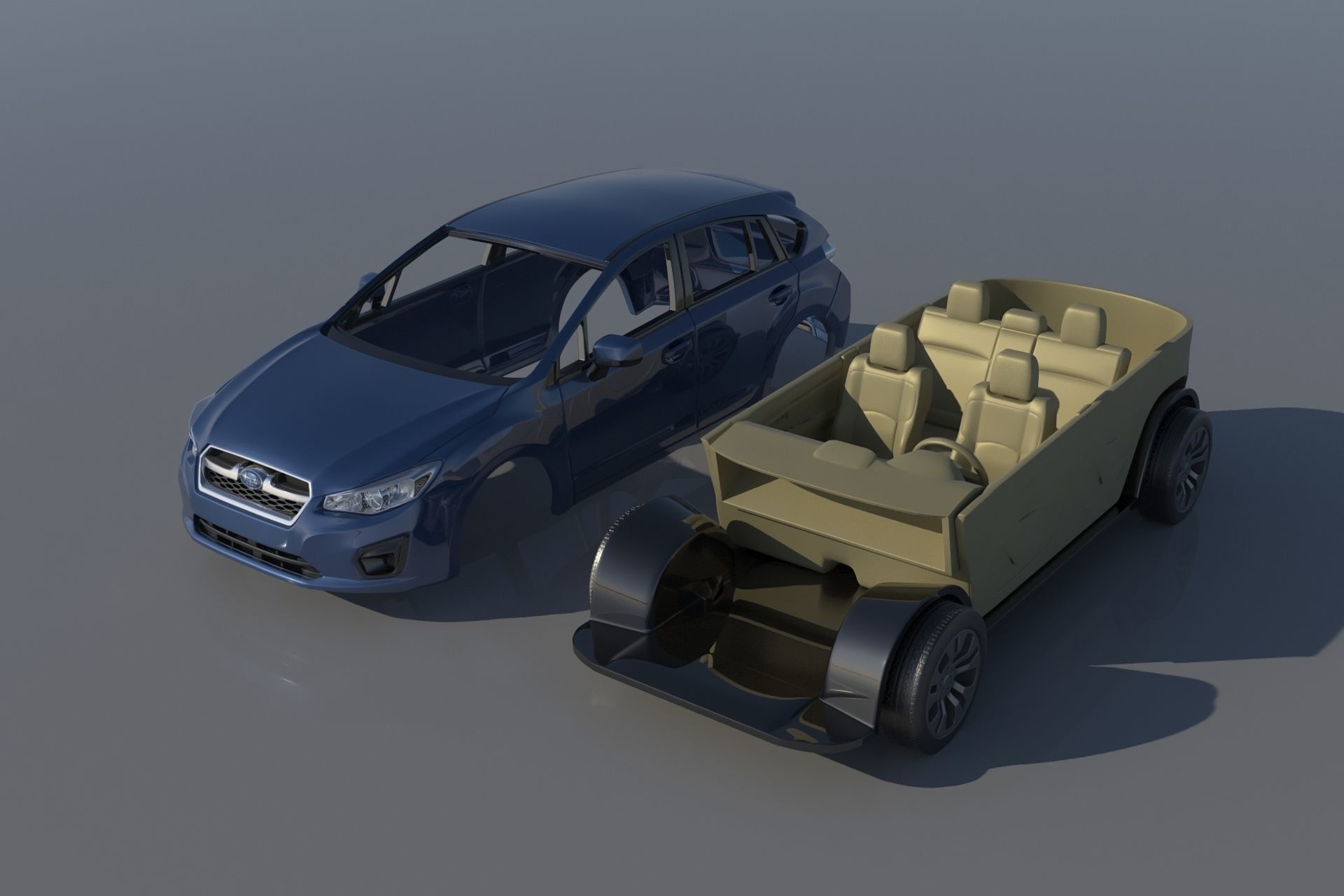 Subaru Impreza 2013 Hatchback  3D print model_10