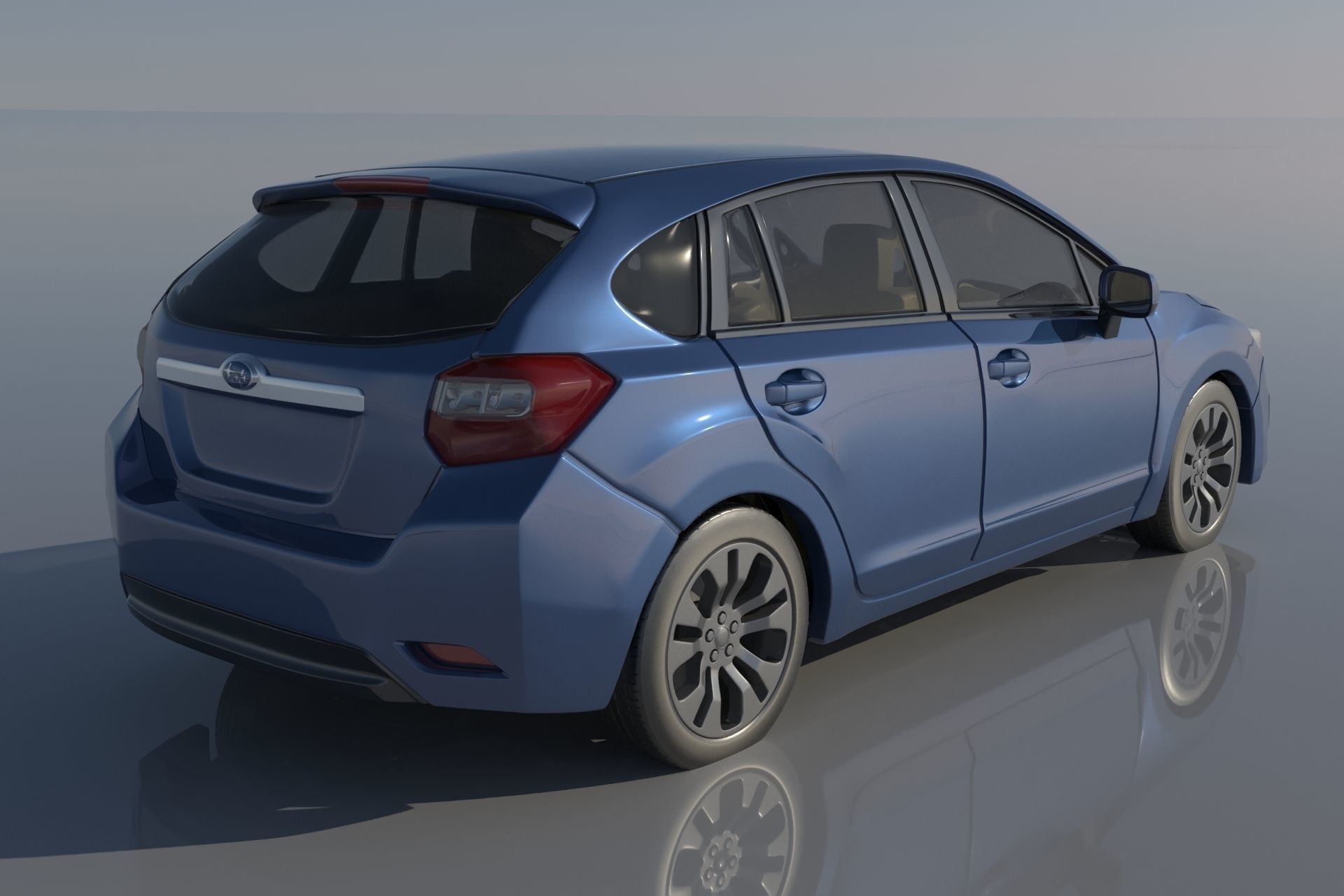 Subaru Impreza 2013 Hatchback  3D print model_4