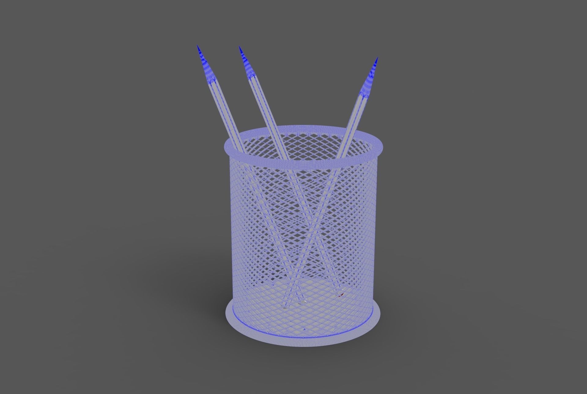 Pen Holder 3D model_7