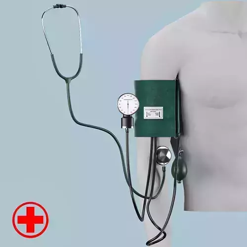 Sphygmomanometer 3D model blood pressure