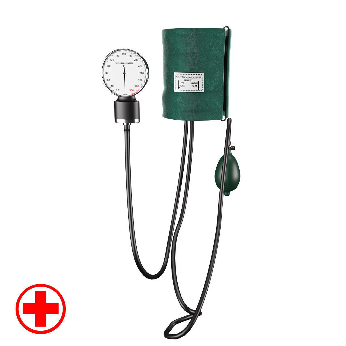 Sphygmomanometer 3D model blood pressure 3D model_2