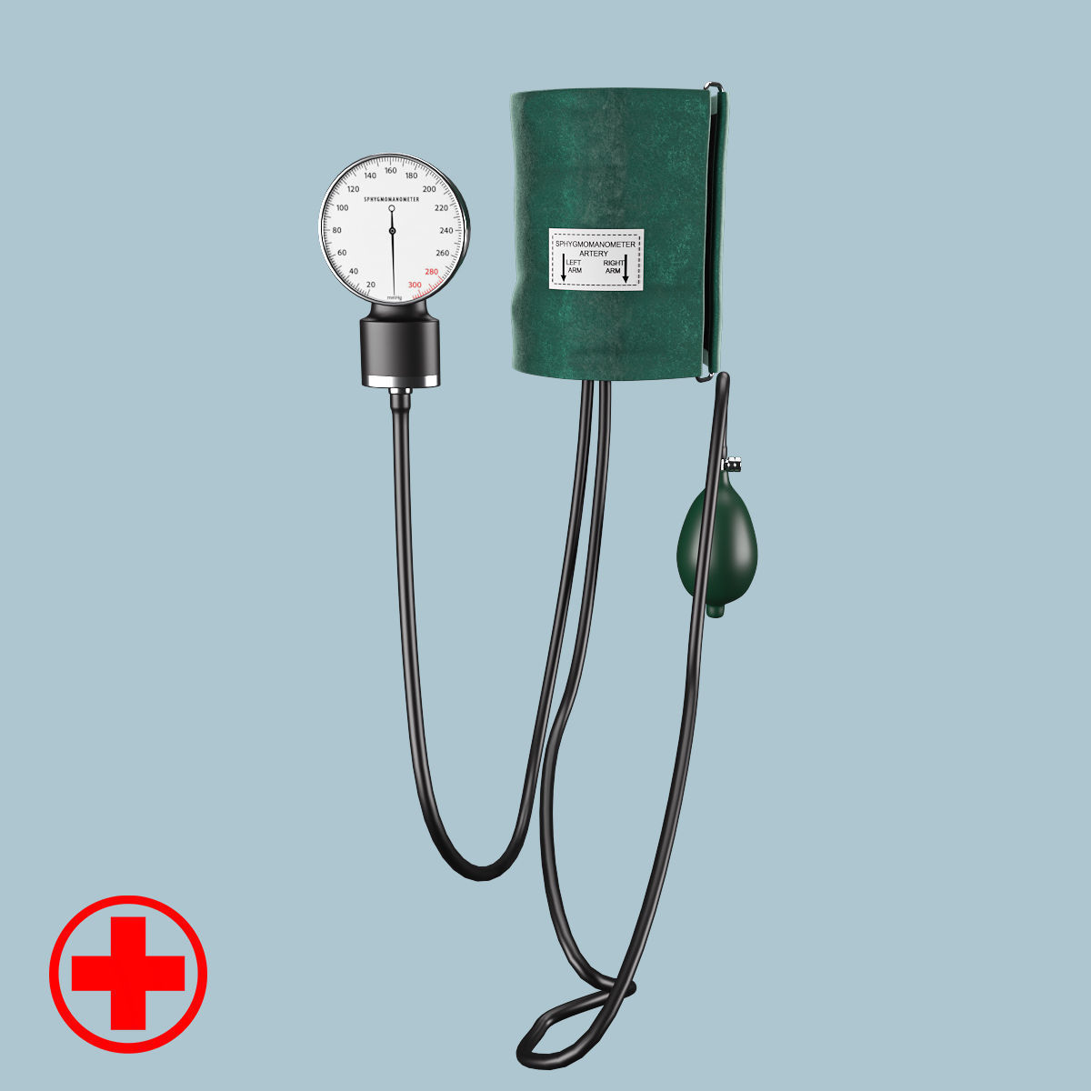 Sphygmomanometer 3D model blood pressure 3D model_10