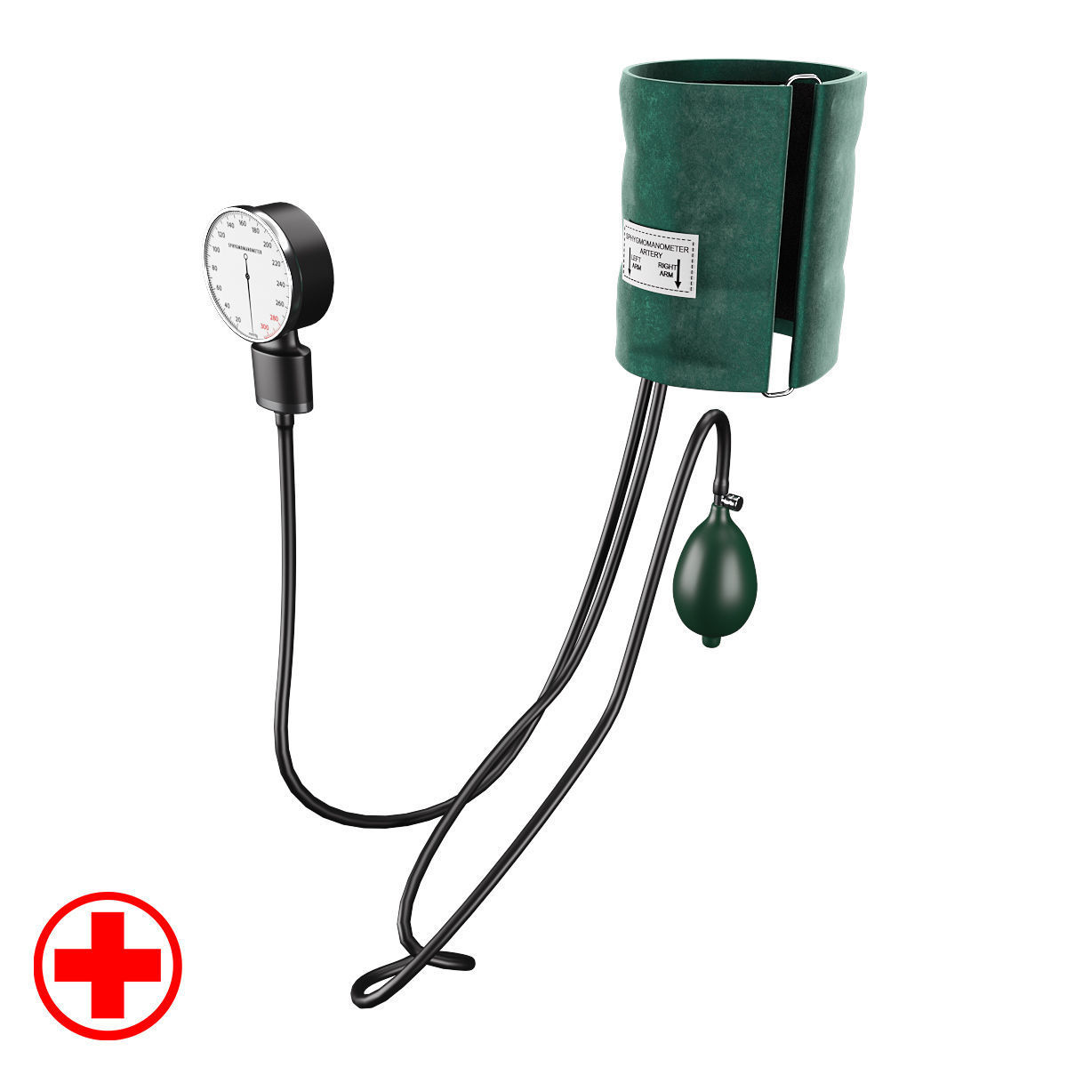 Sphygmomanometer 3D model blood pressure 3D model_8