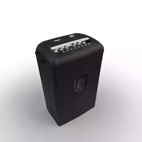 Office Paper Shredder Low-poly 3D model