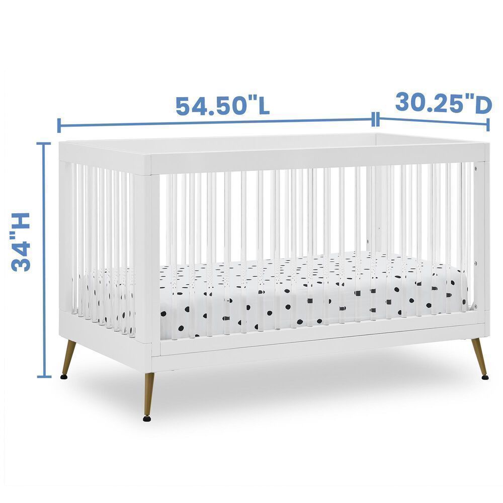 Delta Sloane 4-In-1 Acrylic Convertible Crib  3D model_2