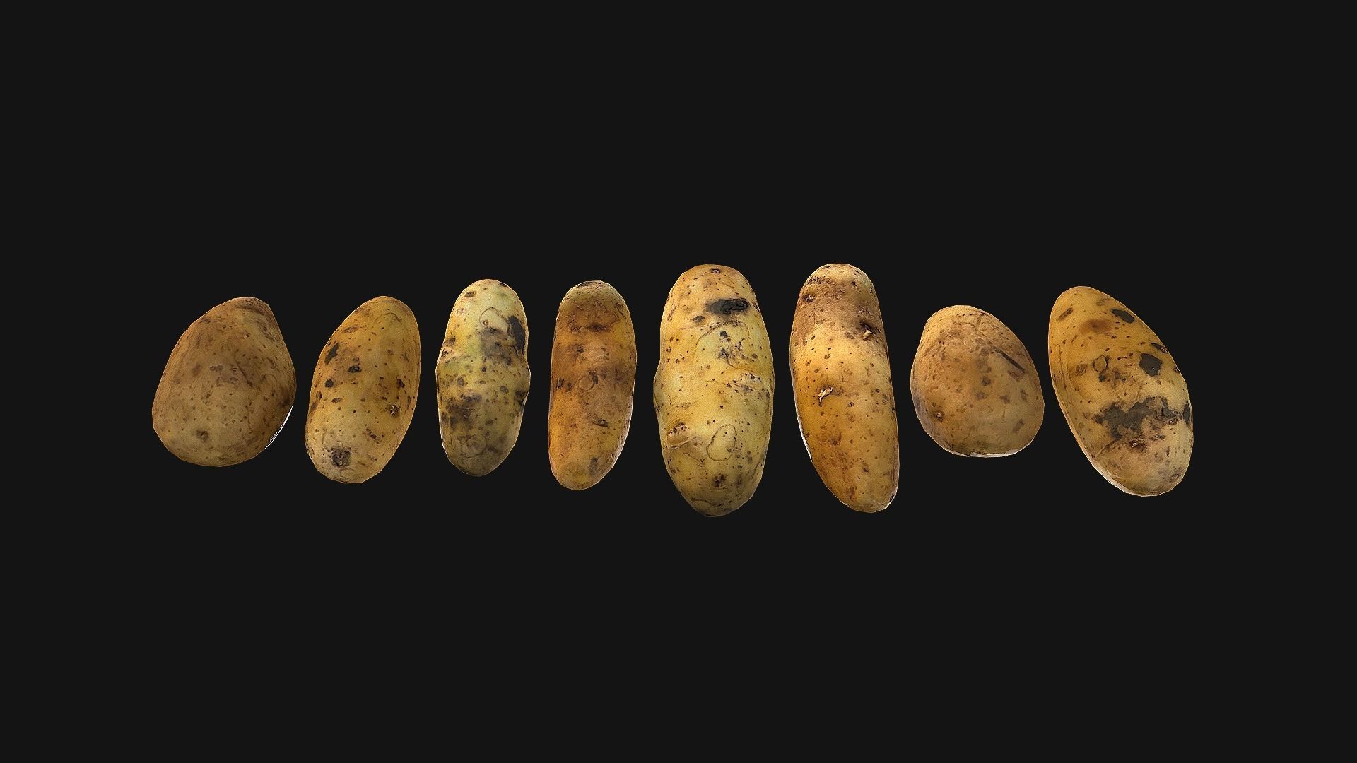 Potato Low-poly 3D model_7