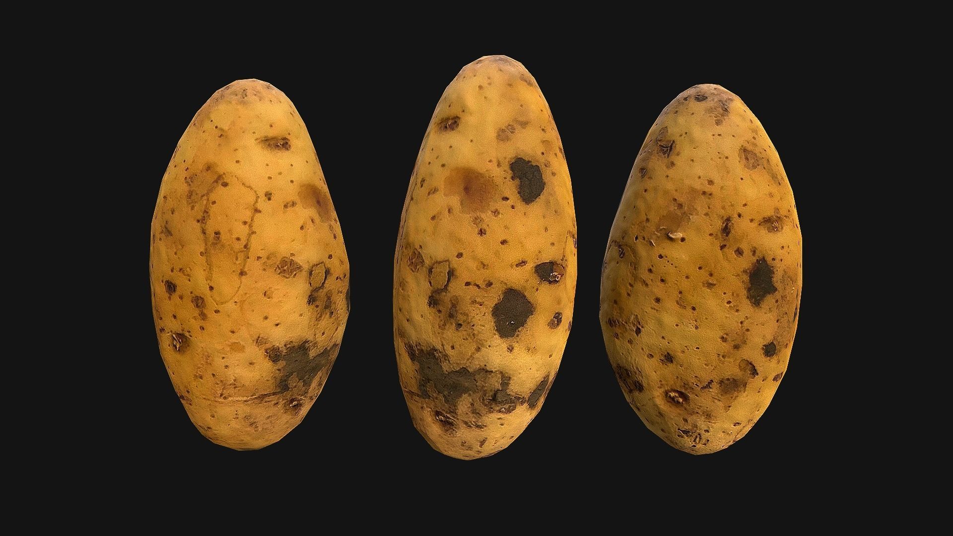 Potato Low-poly 3D model_15