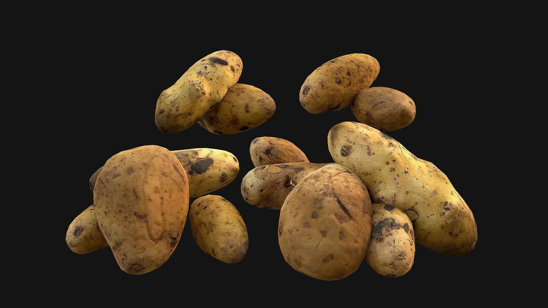 Potato Low-poly 3D model_18