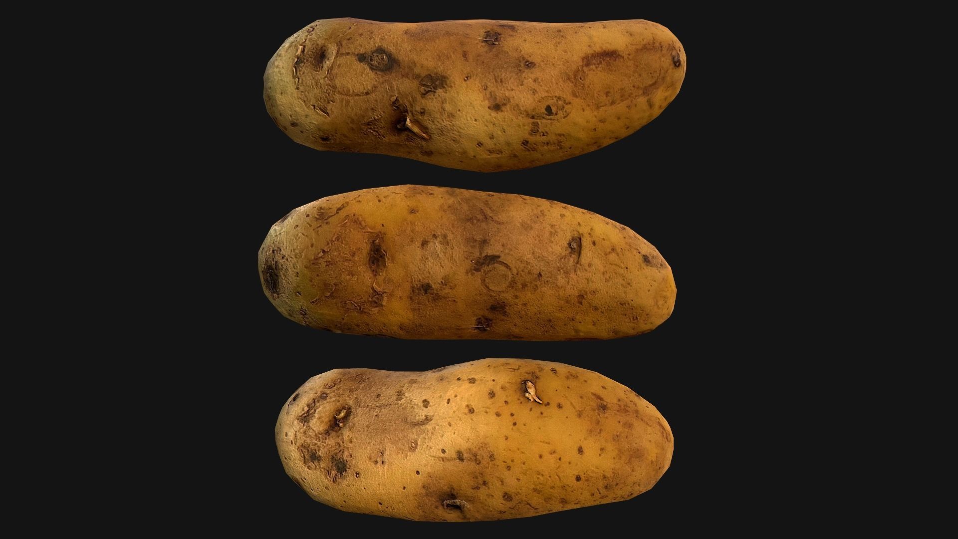 Potato Low-poly 3D model_13