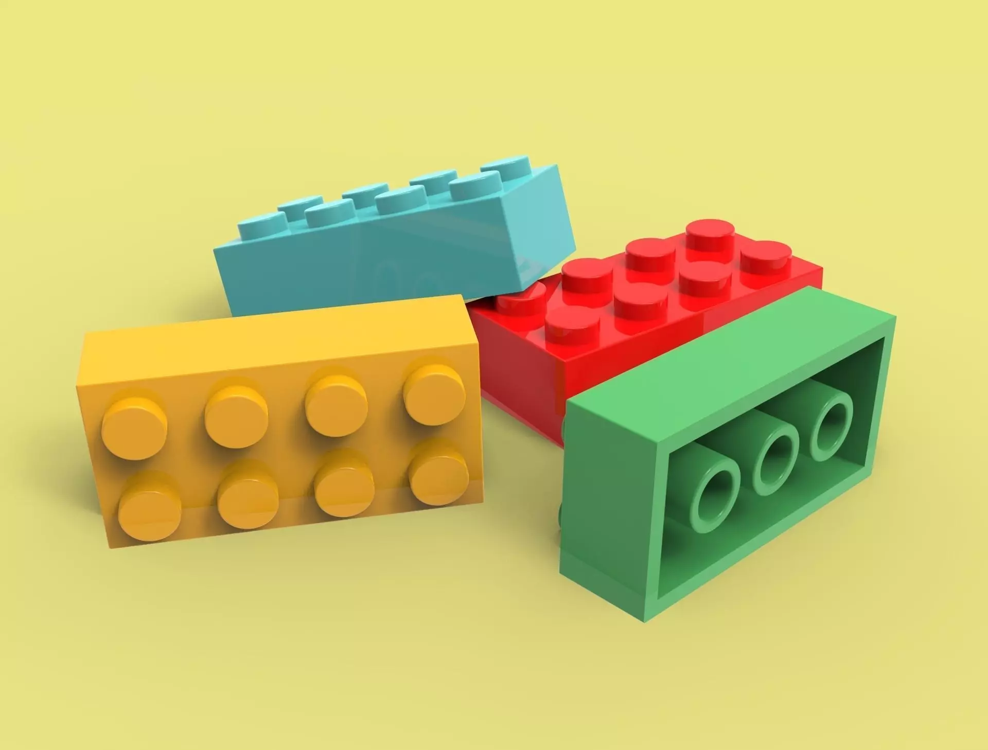 Lego Bricks 3D model_0