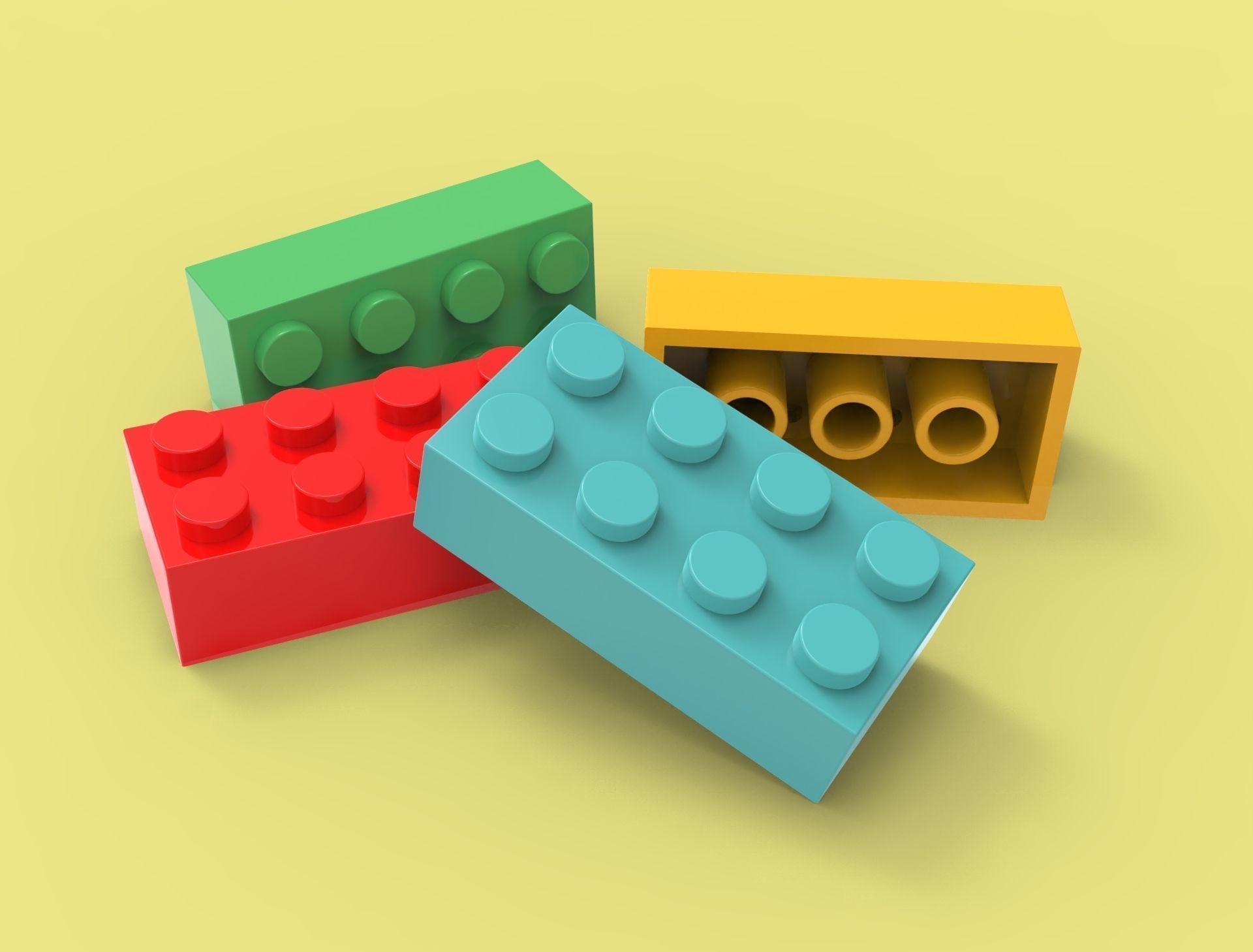 Lego Bricks 3D model_4
