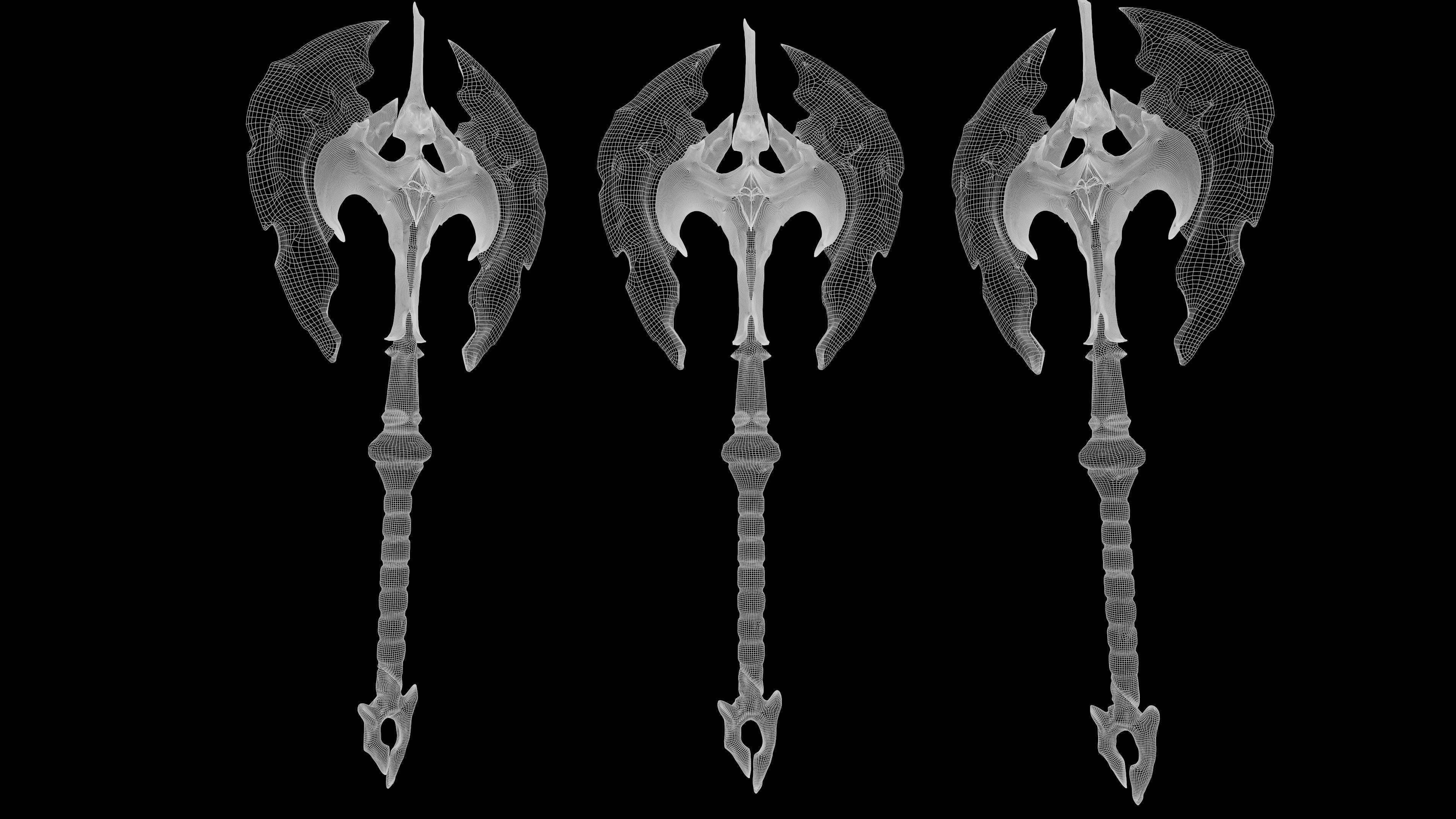 Frost Axe 3D model_2