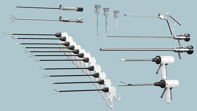 3D Laparoscopic Instruments Set 3D model