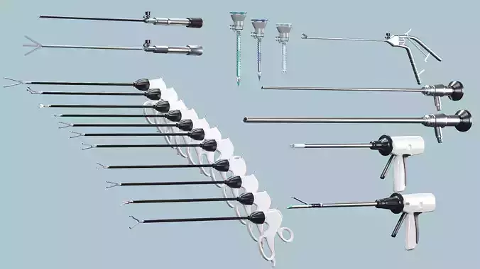 3D Laparoscopic Instruments Set 3D model