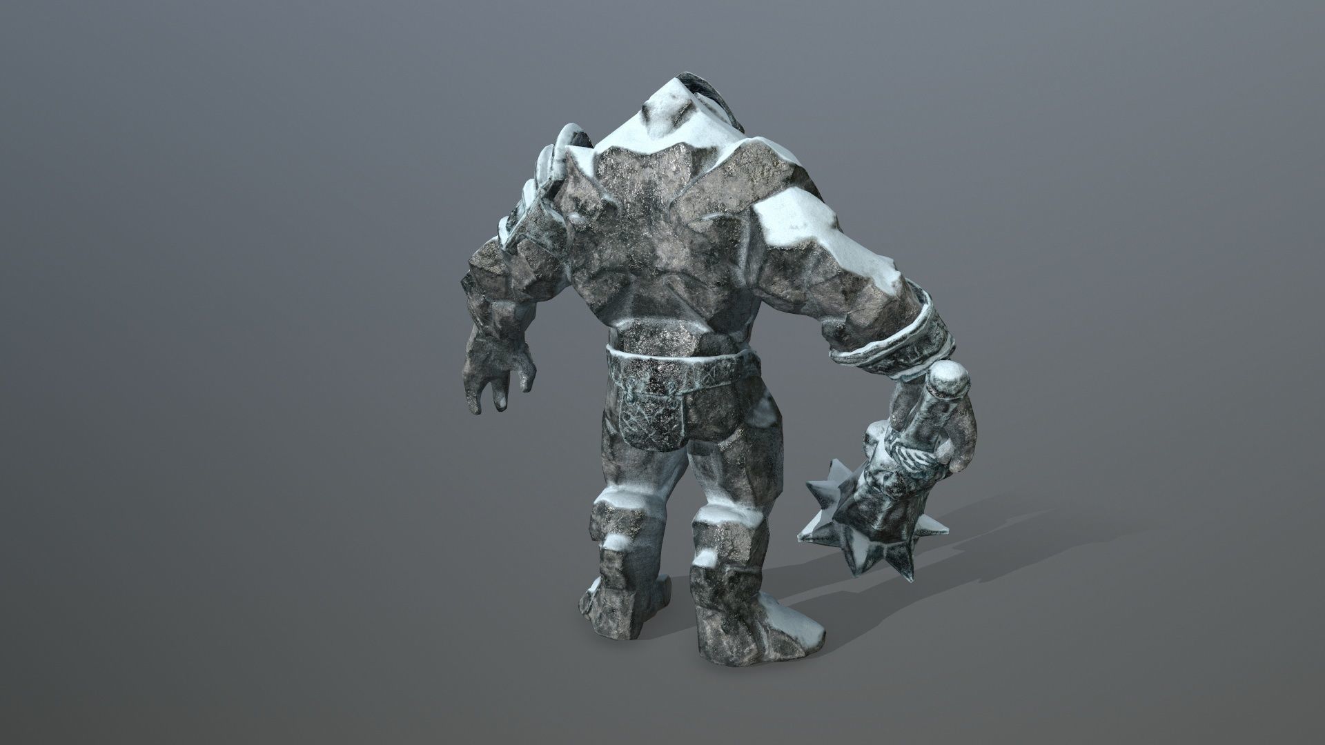 snow monster  Low-poly 3D model_8