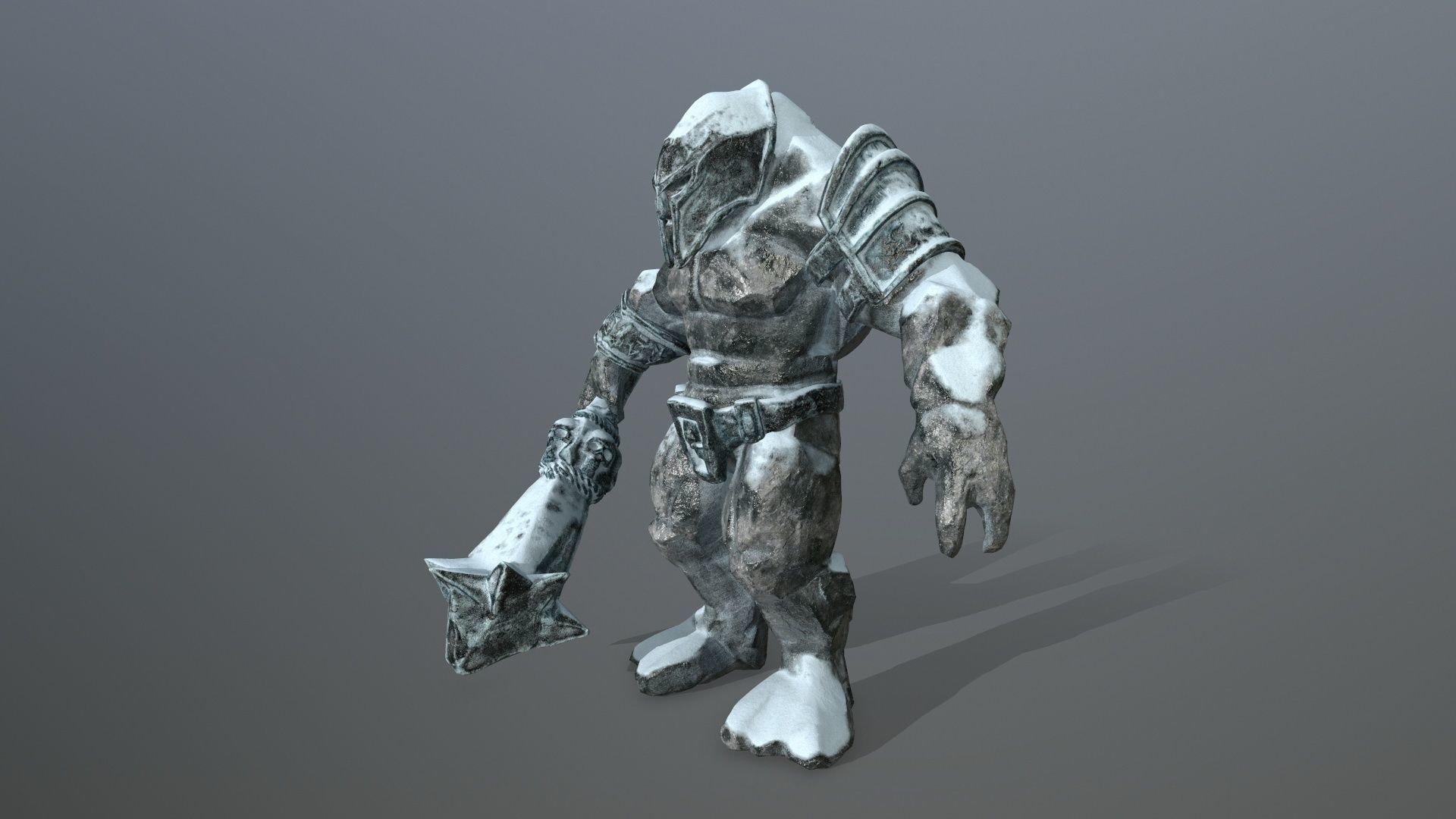 snow monster  Low-poly 3D model_11