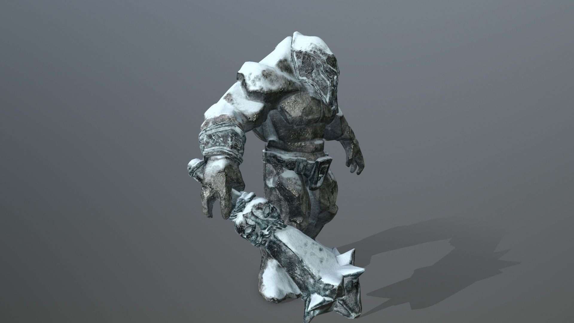 snow monster  Low-poly 3D model_6