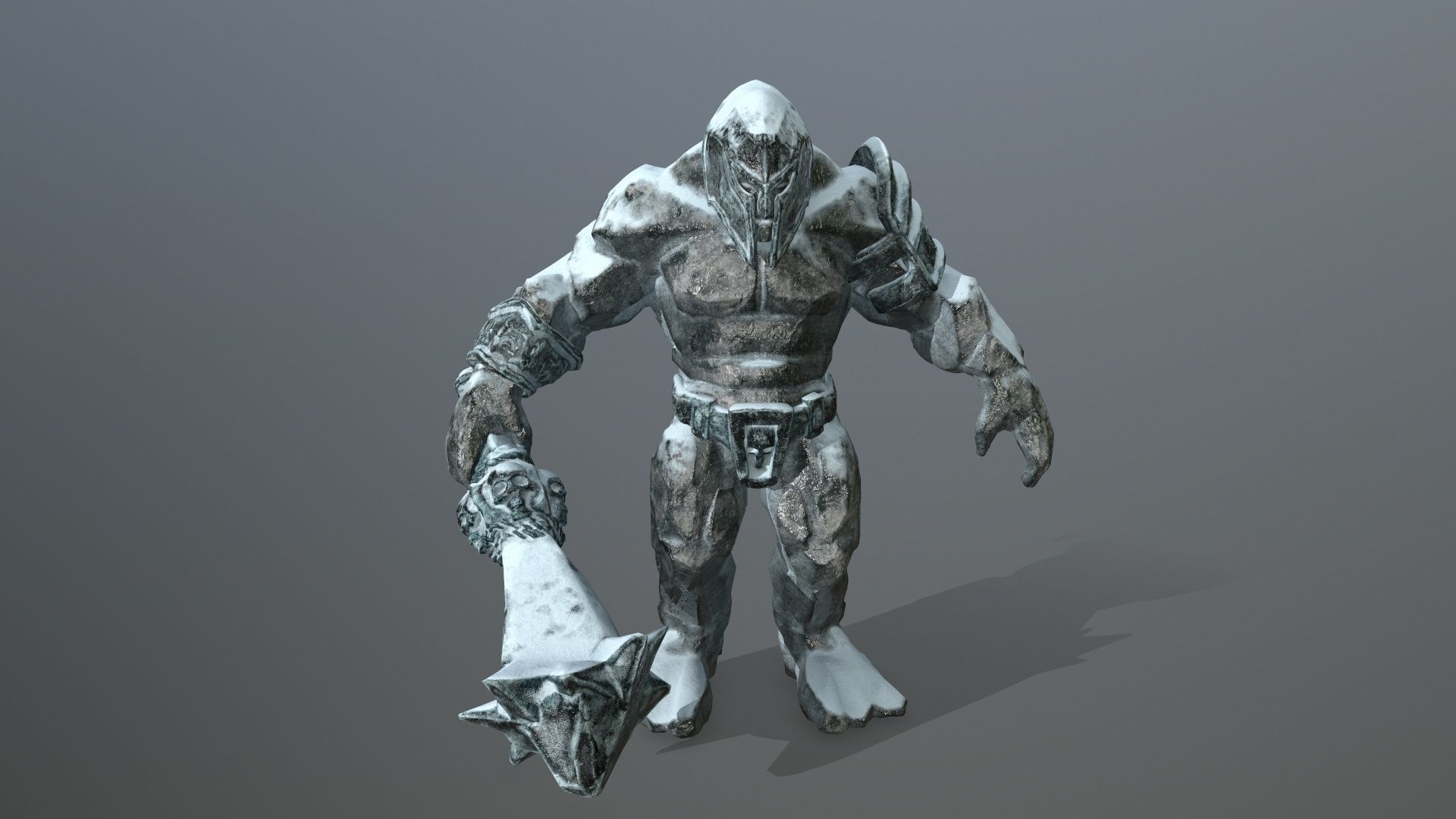 snow monster  Low-poly 3D model_5