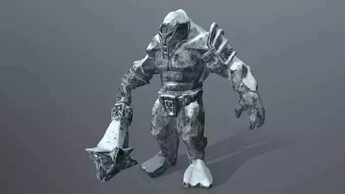 snow monster  Low-poly 3D model