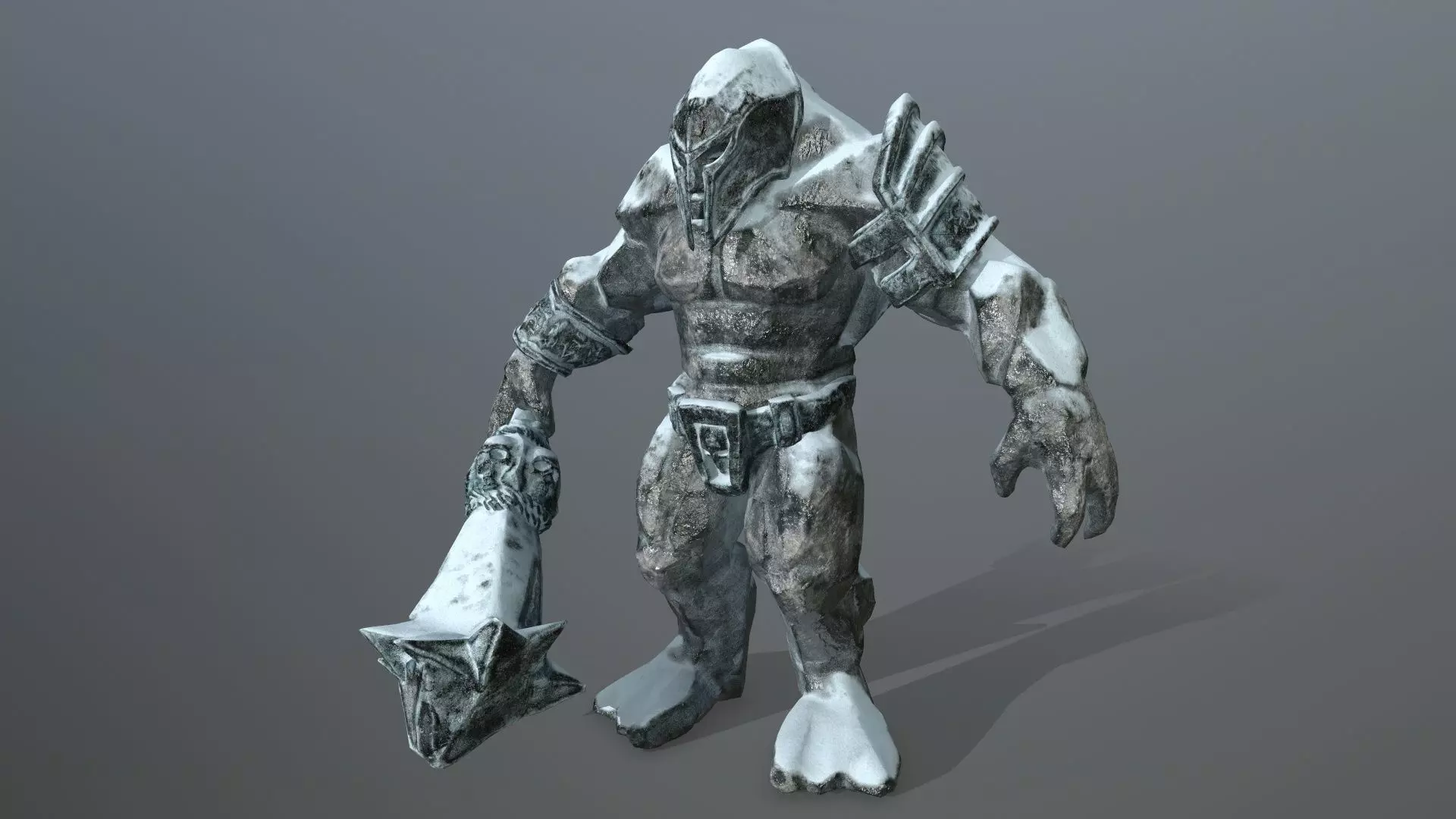 snow monster  Low-poly 3D model_0