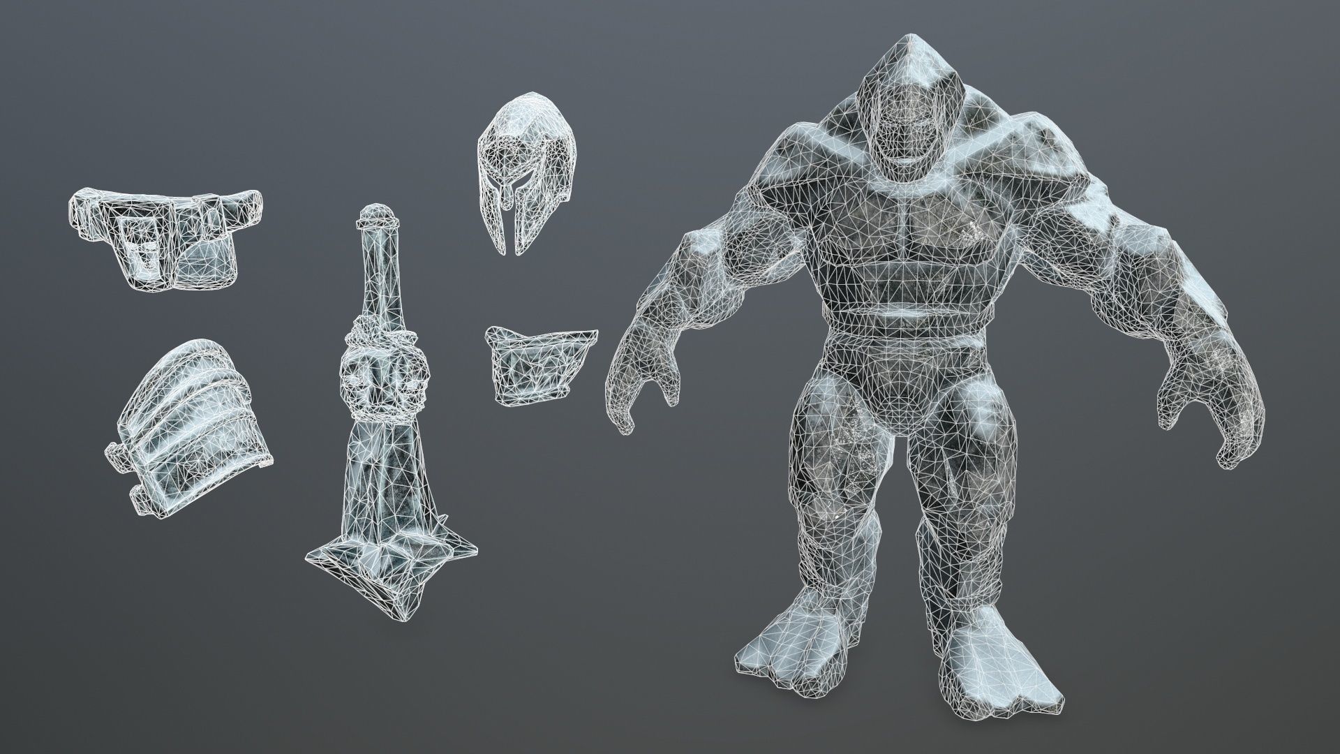 snow monster  Low-poly 3D model_13