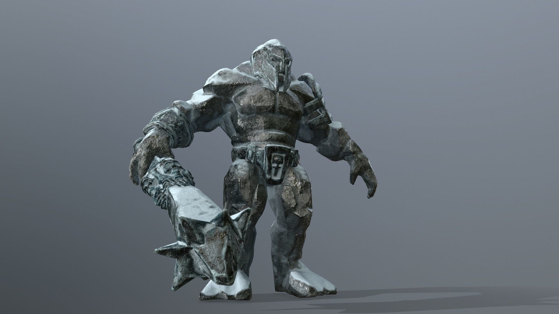 snow monster  Low-poly 3D model_1