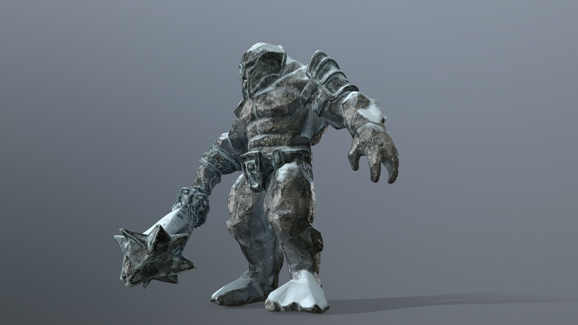 snow monster  Low-poly 3D model_2