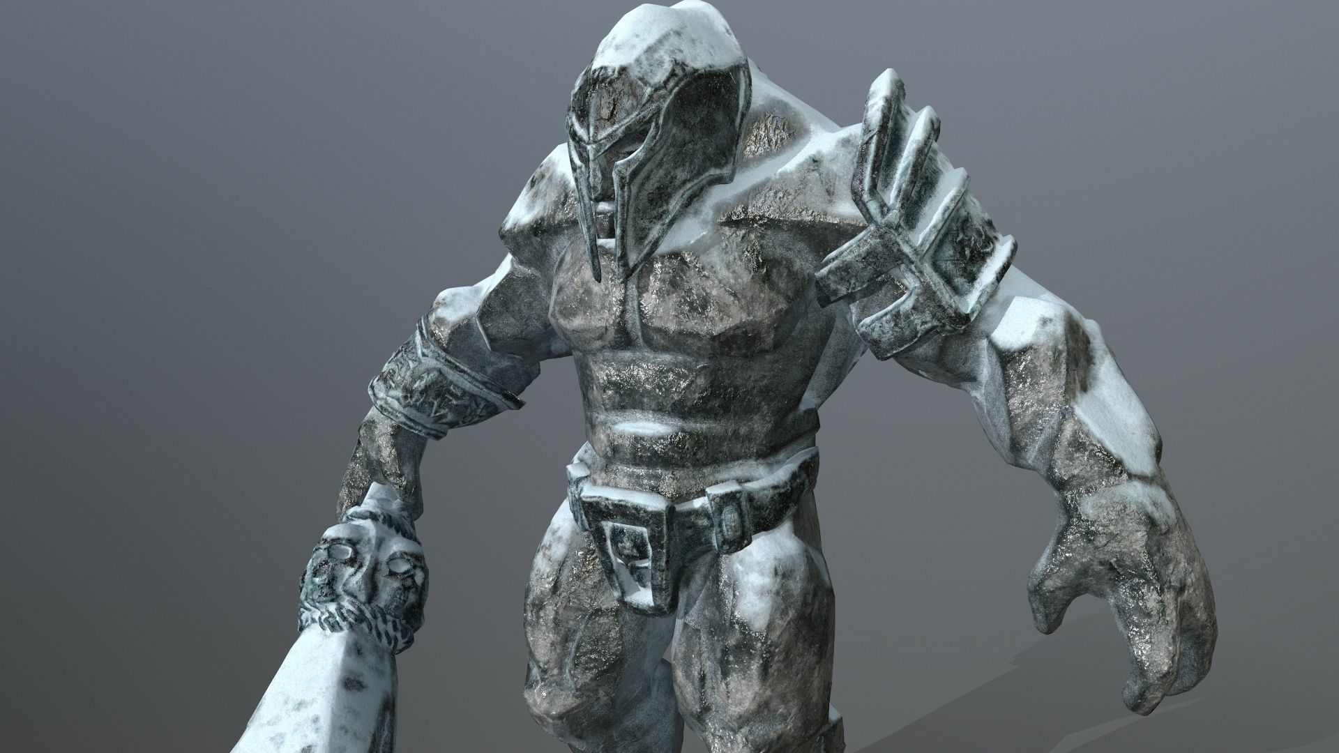 snow monster  Low-poly 3D model_3