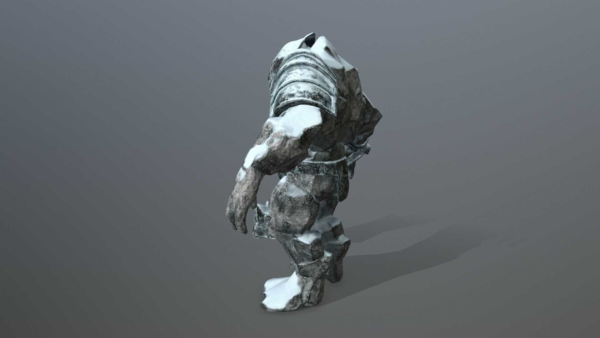 snow monster  Low-poly 3D model_10