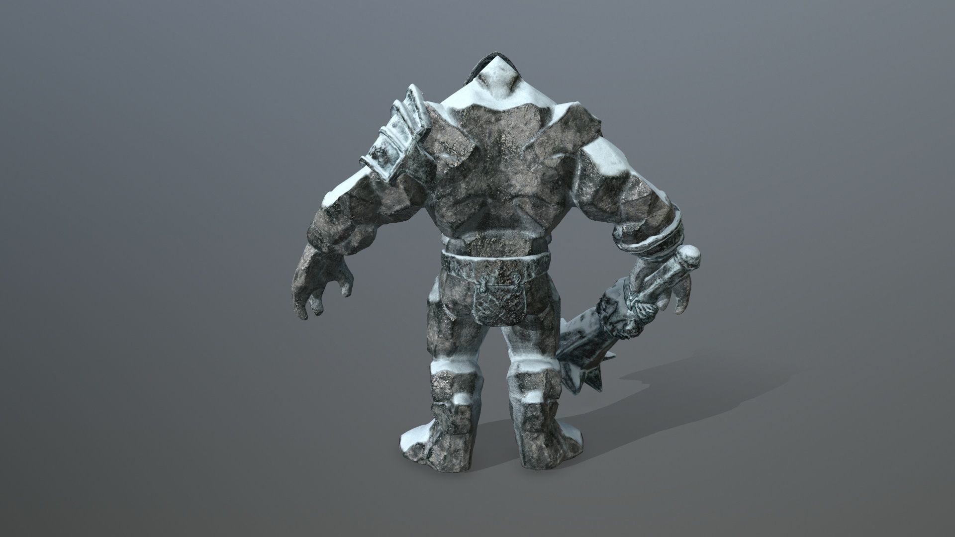 snow monster  Low-poly 3D model_9