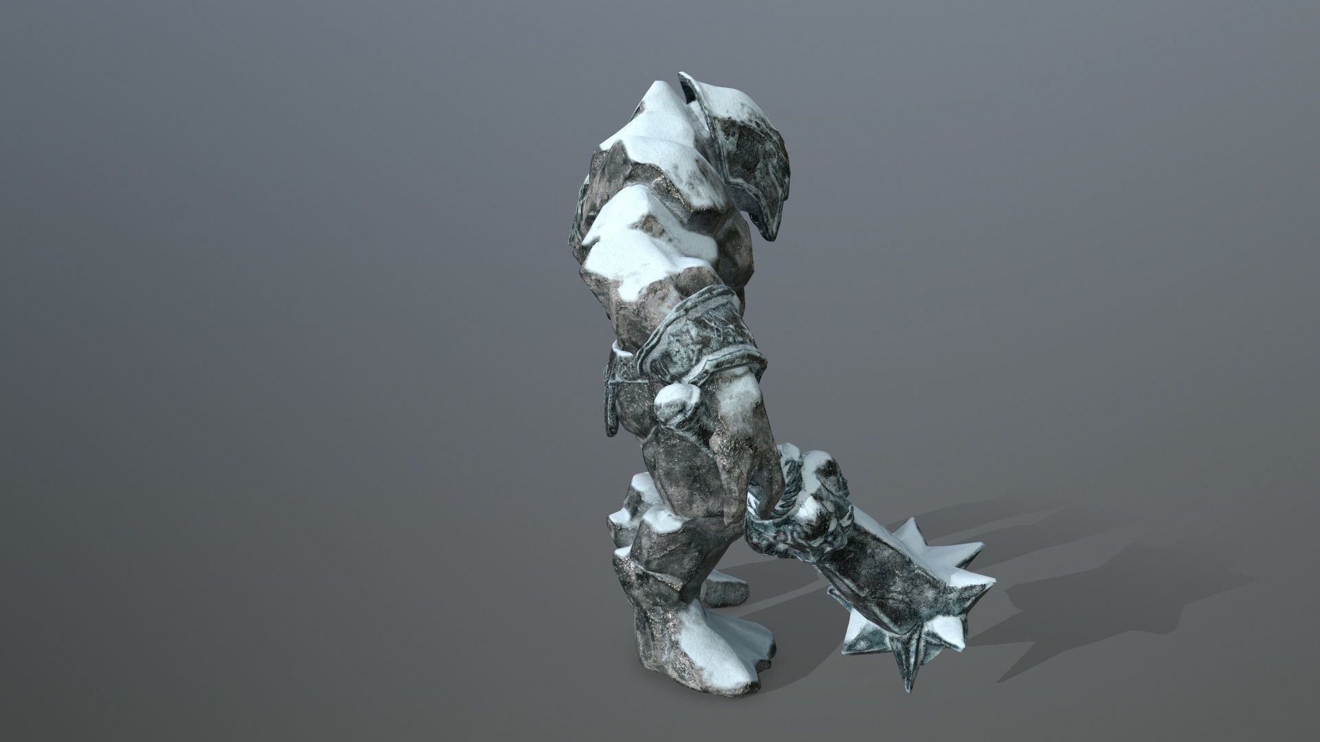 snow monster  Low-poly 3D model_7