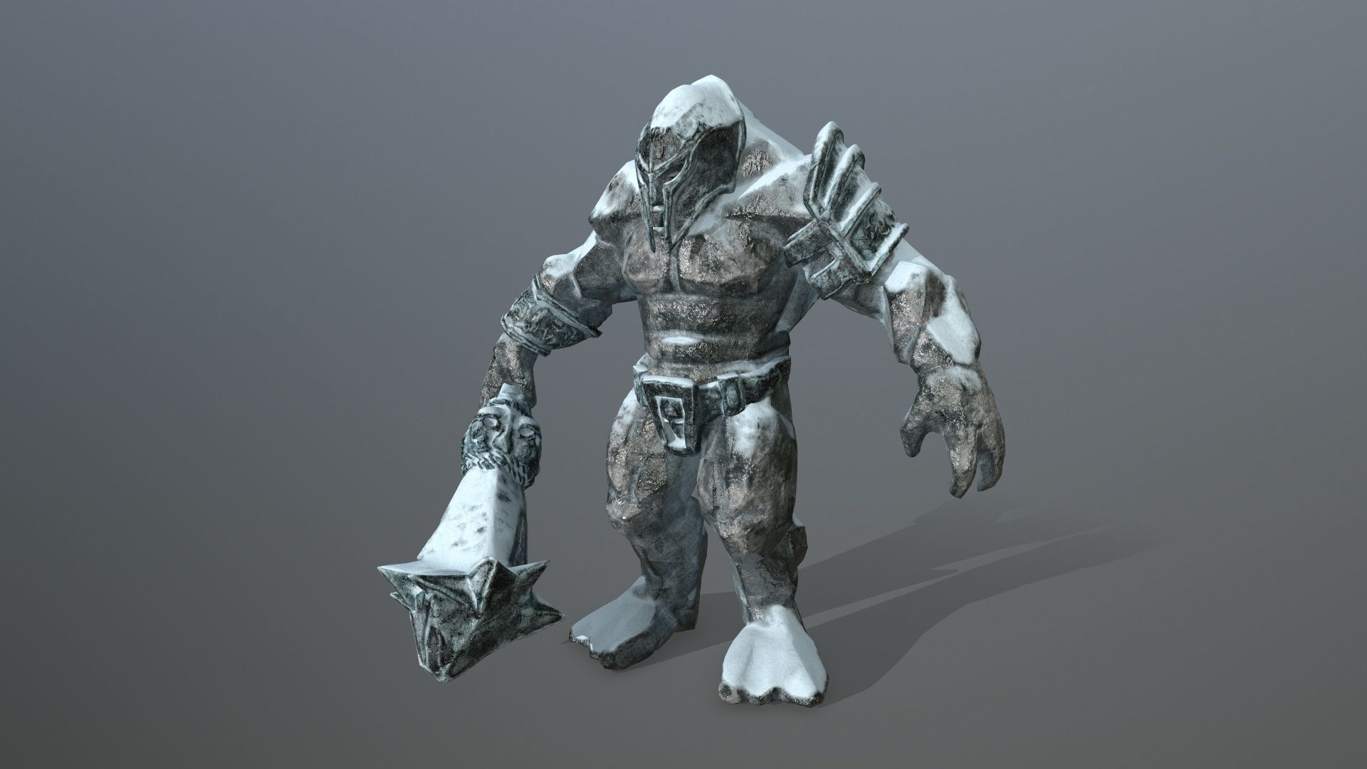 snow monster  Low-poly 3D model_4