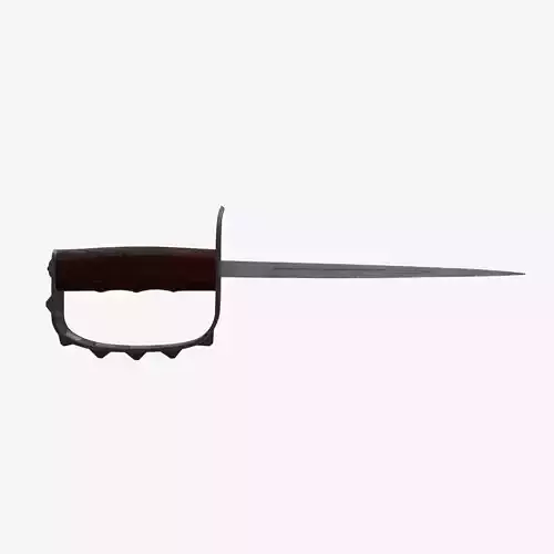 US 1917 Trench Knife Low-poly 3D model