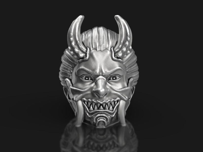 The Japanese demon head 3d model for 3d printing 3D print model 3D print model_2