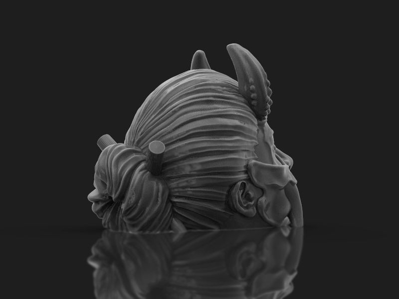 The Japanese demon head 3d model for 3d printing 3D print model 3D print model_16