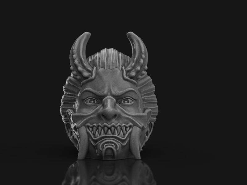 The Japanese demon head 3d model for 3d printing 3D print model 3D print model_12