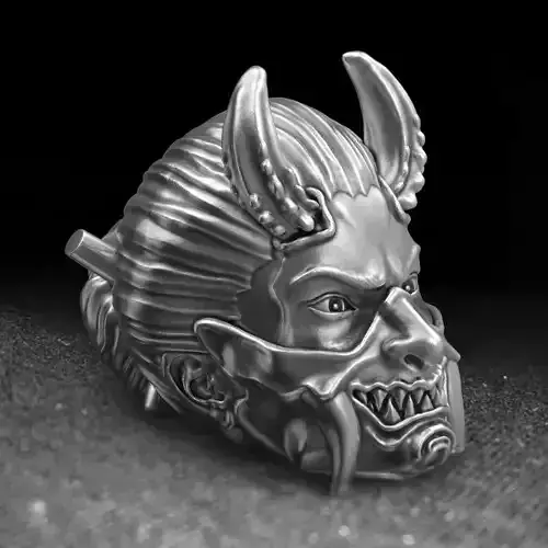 The Japanese demon head 3d model for 3d printing 3D print model