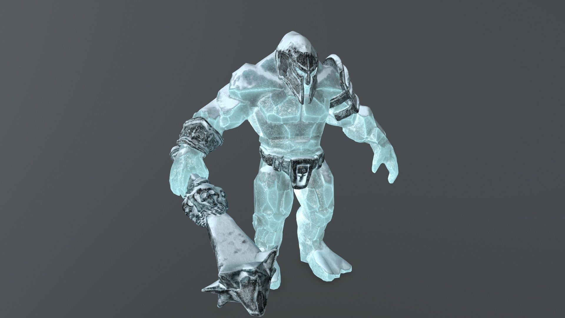 ice monster Low-poly 3D model_13