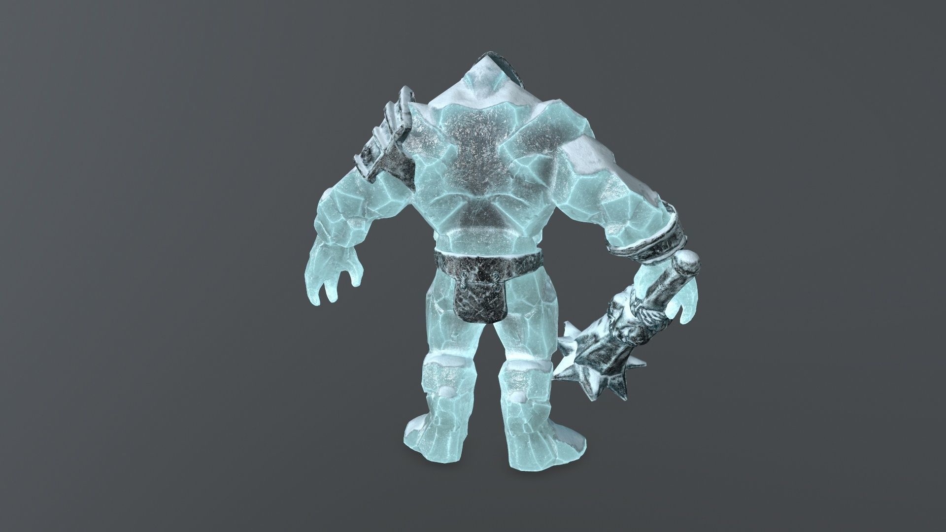 ice monster Low-poly 3D model_10
