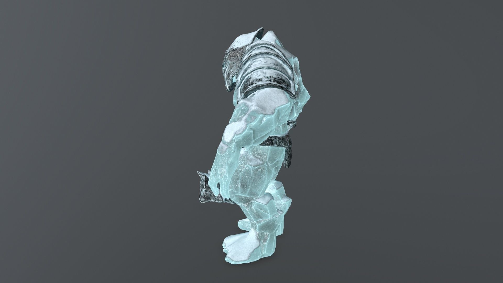 ice monster Low-poly 3D model_8