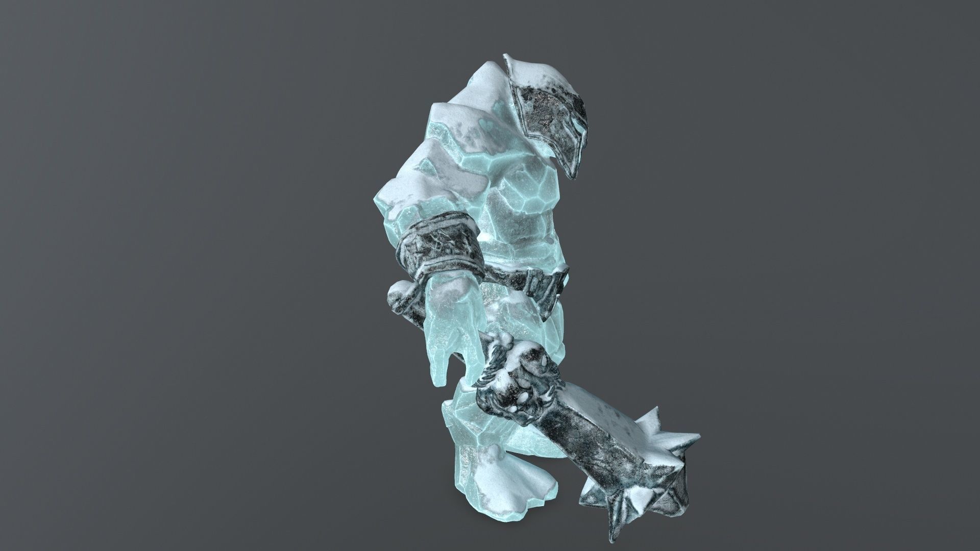 ice monster Low-poly 3D model_12