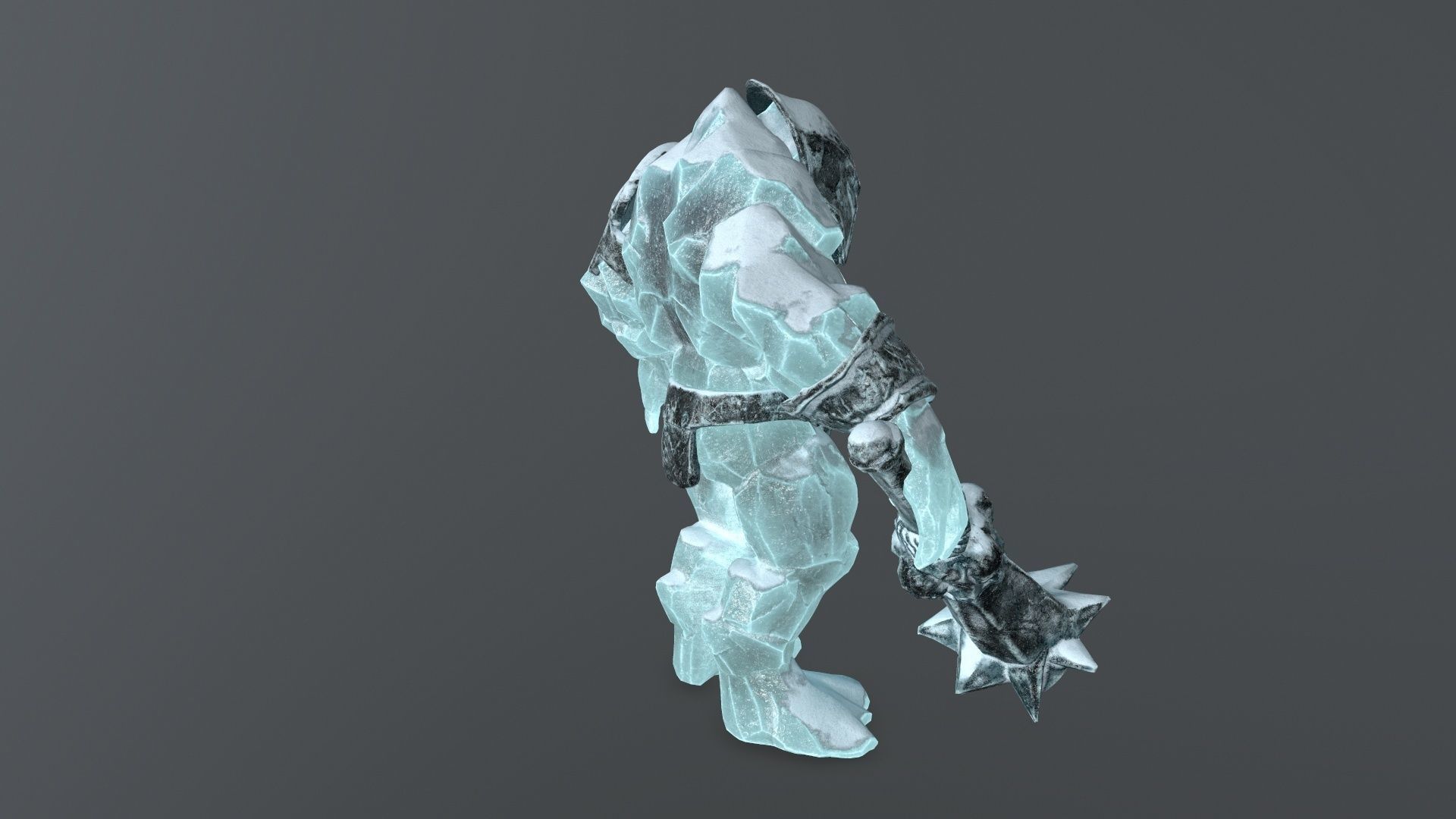 ice monster Low-poly 3D model_11