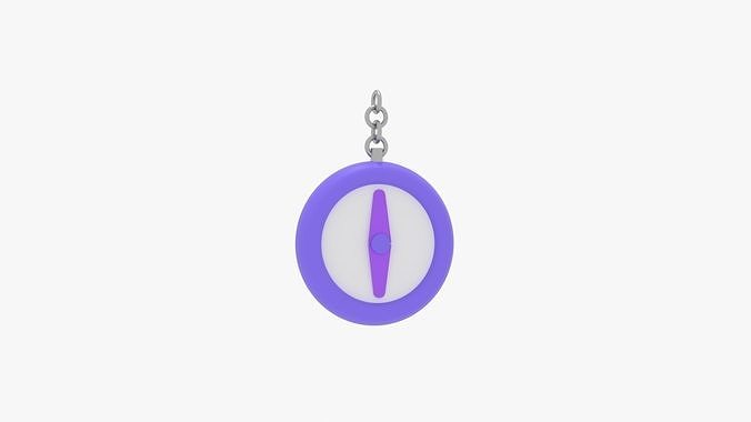 Compass circle pendant 3D model