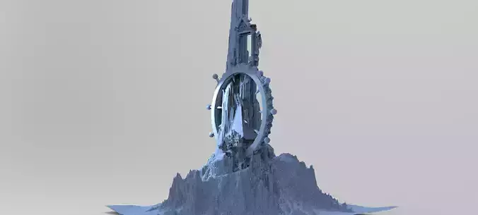 Mount Olympus mountain Temple 1 3D model