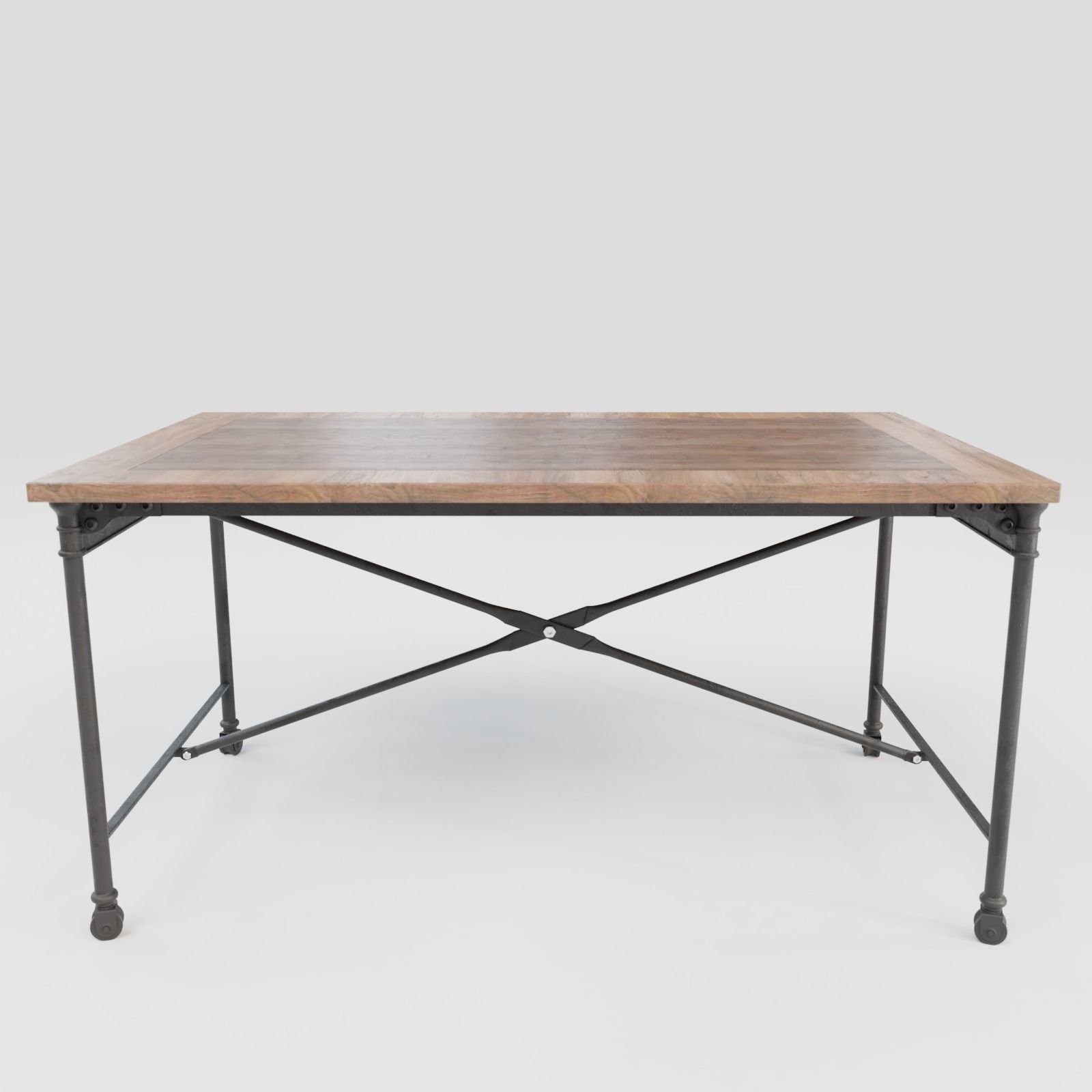 Desk Collection modern with two drawers Low-poly 3D model_6