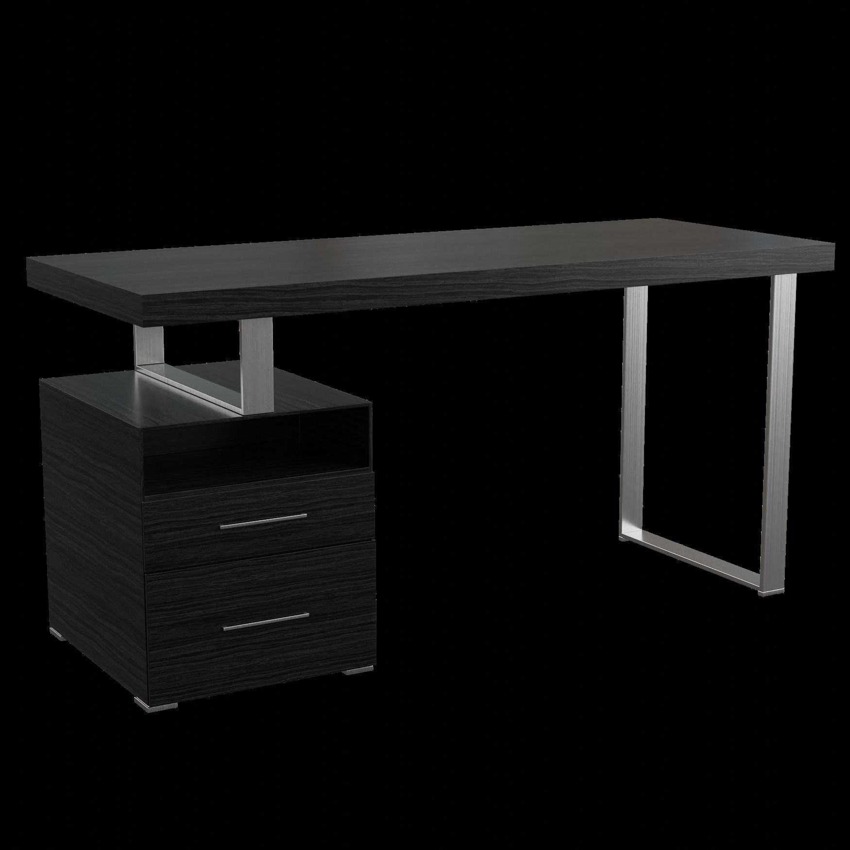 Desk Collection modern with two drawers Low-poly 3D model_3